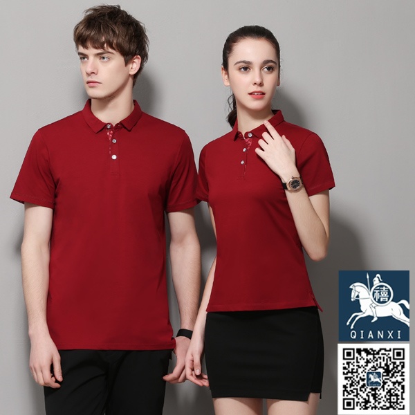 酒紅色T恤文化衫廣告衫團(tuán)體服定制廠(chǎng)家